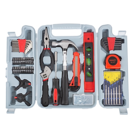 Stalwart Tool Kit - 132 Steel Pieces with Carry Case - Basic Repair Set for Homeowners by 75-HT5003